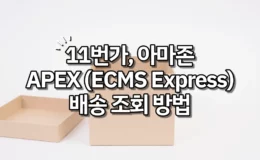 11번가 아마존 APEX ECMS Express 배송 조회 방법