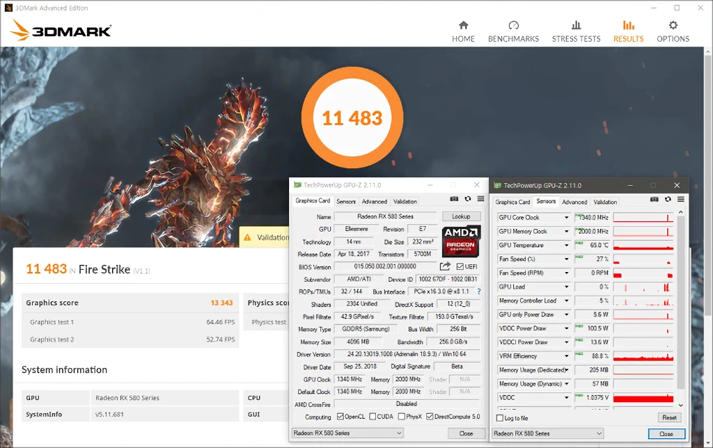 AMD Radeon RX 580 4GB BBA 커스텀 BIOS 4