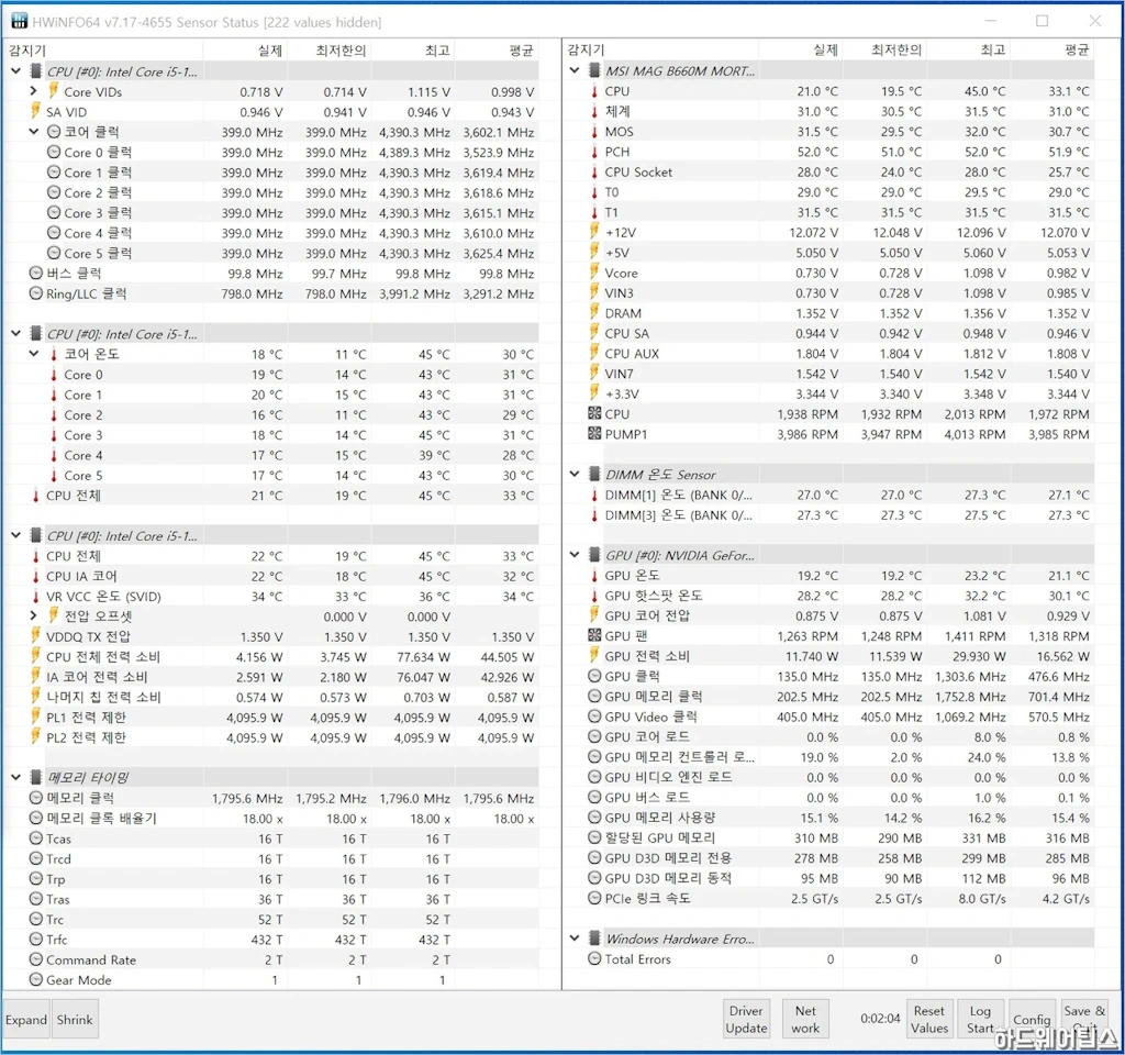 MSI MAG B660M 박격포 WIFI DDR4 코어리퀴드 C240 리뷰 80