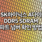 SK하이닉스 A다이 DDR5 SDRAM 파트 넘버 확인 방법