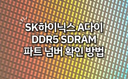 SK하이닉스 A다이 DDR5 SDRAM 파트 넘버 확인 방법