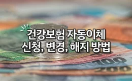 건강보험 자동이체 신청, 계좌카드 변경, 해지 방법