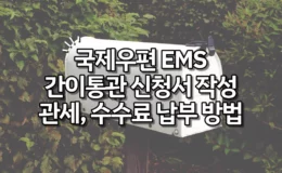 국제우편 EMS 간이통관 신청 방법 비용 관세 수수료