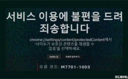 넷플릭스 재생 오류 코드 M7701, M7702, M7357 해결 방법