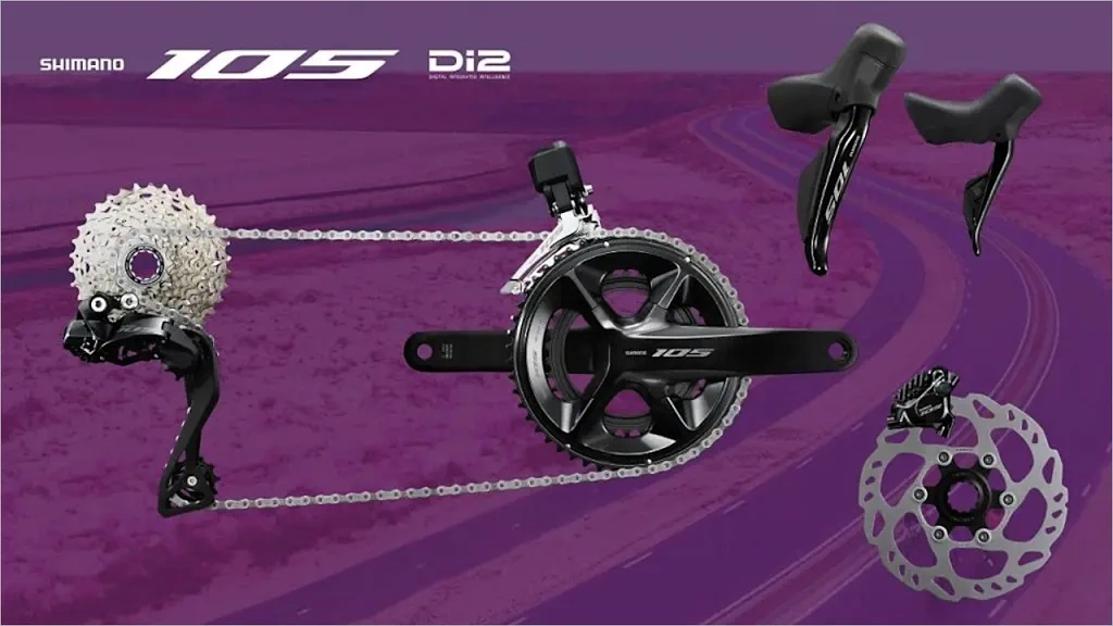 시마노 105 Di2 R7100 로드 바이크 전동 구동계 그룹셋 1