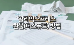 알리익스프레스 환불 (디스퓨트) 방법 간단 정리