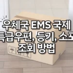 우체국 EMS 국제특급우편 등기 소포 조회 방법