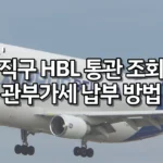 직구 HBL 통관 조회 및 관부가세 납부 방법