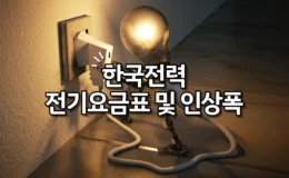 한국전력 전기요금표 및 인상폭 정리