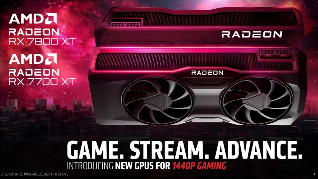 AMD 라데온 RX 7700 XT 7800 XT 스펙 성능 가격 출시일 4