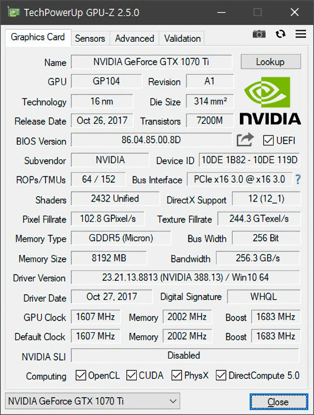 GALAX 지포스 GTX 1070 Ti 개간지 EXOC 간단 리뷰 28