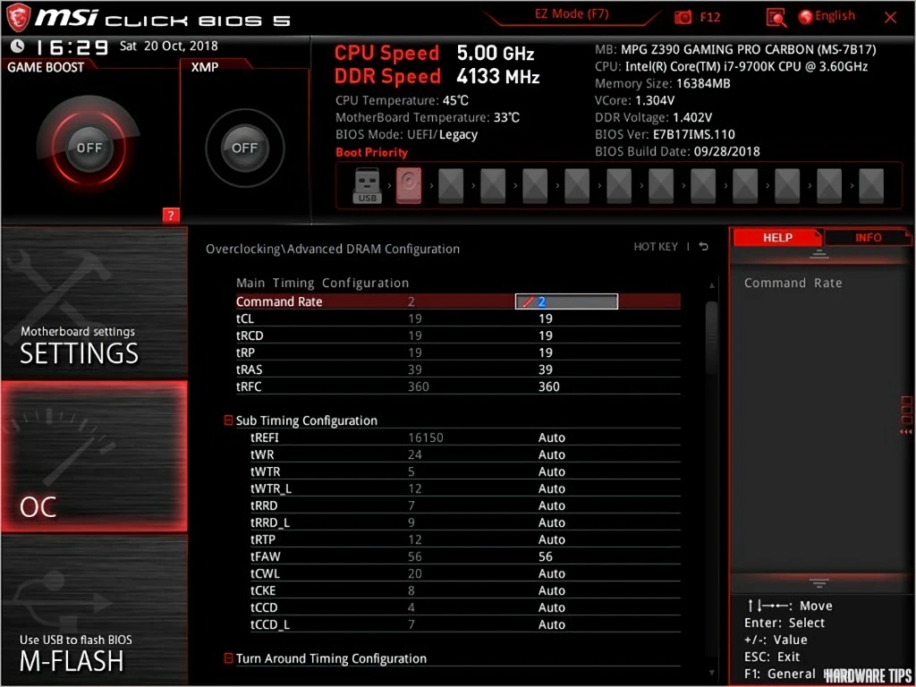 MSI MPG Z390 게이밍 프로 카본 리뷰 34
