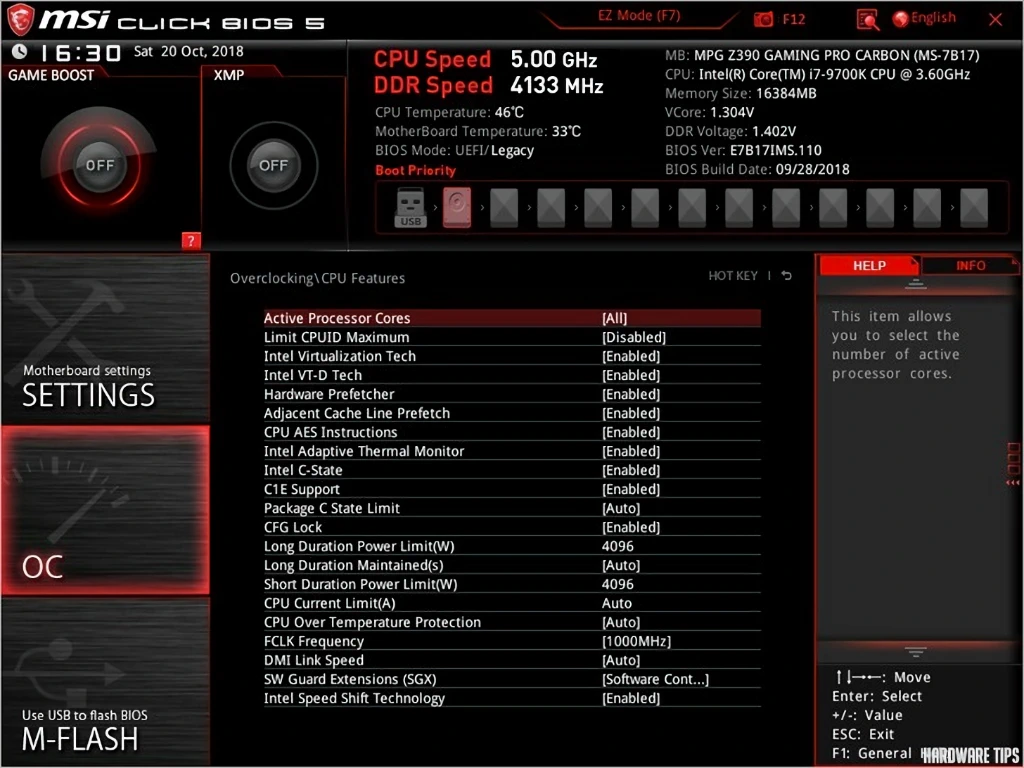 MSI MPG Z390 게이밍 프로 카본 리뷰 36