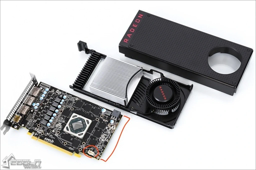 조텍 채굴용 라데온 RX 580 4GB에 레프런스 쿨러 장착 3