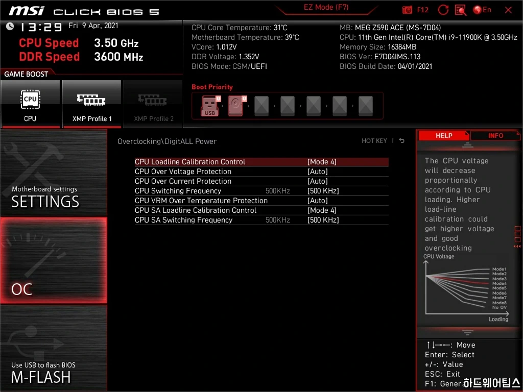 11세대 코어 프로세서 메모리 오버클러킹 가이드 MSI Z590 B560 30