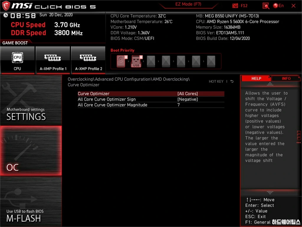 MSI MEG B550 유니파이 리뷰 88
