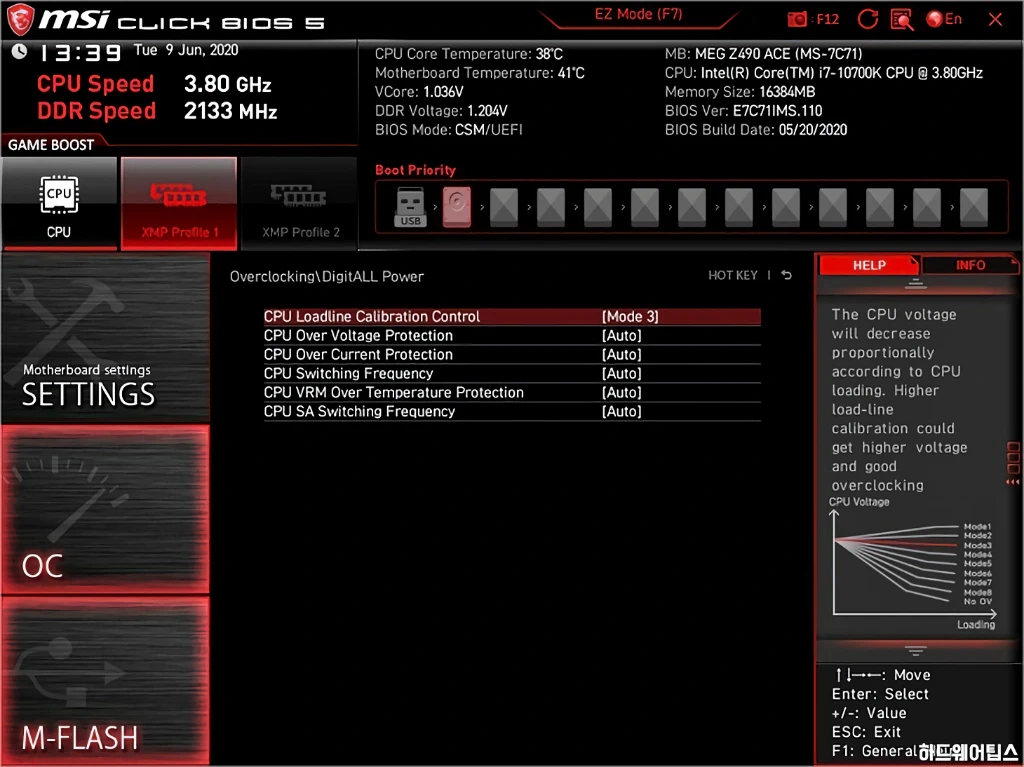 MSI MEG Z490 에이스 메인보드 리뷰 56