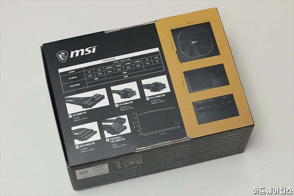 MSI MPG A850GF 80 PLUS GOLD 파워 서플라이 유닛 리뷰 13