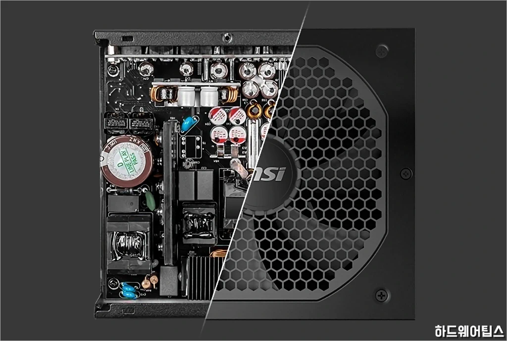 MSI MPG A850GF 80 PLUS GOLD 파워 서플라이 유닛 리뷰 6