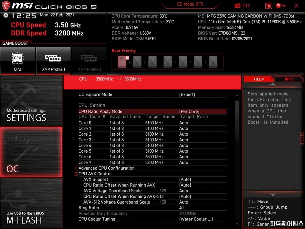 MSI MPG Z590 게이밍 카본 WIFI 리뷰 68
