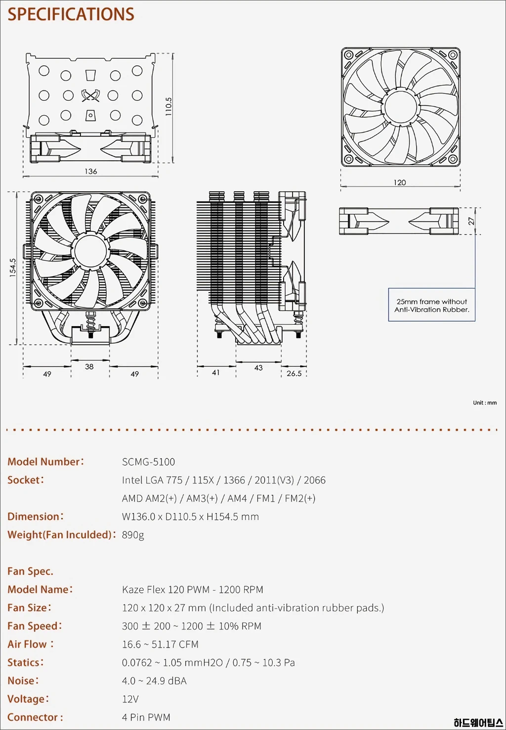 SCYTHE MUGEN 5 BK RGB 공랭 CPU 쿨러 리뷰 2