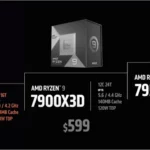 AMD 라이젠 7 7800X3D 게이밍 성능 벤치마크 공개 1