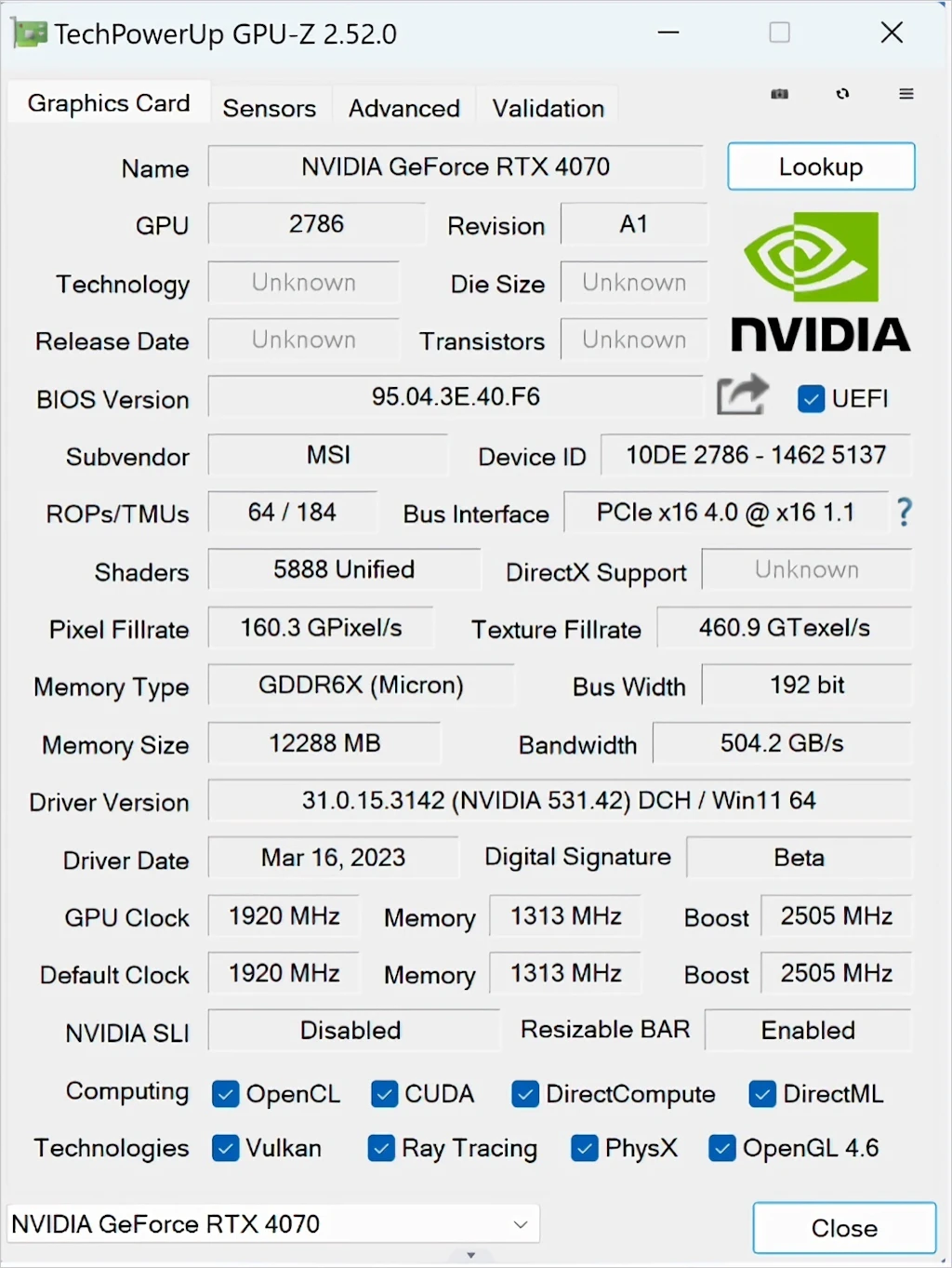 NVIDIA 지포스 RTX 4070 스펙 성능 가격 출시일 12