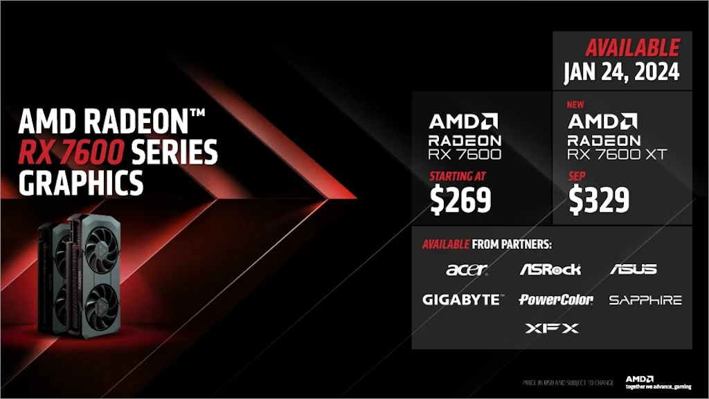 AMD Radeon RX 7600 XT 7