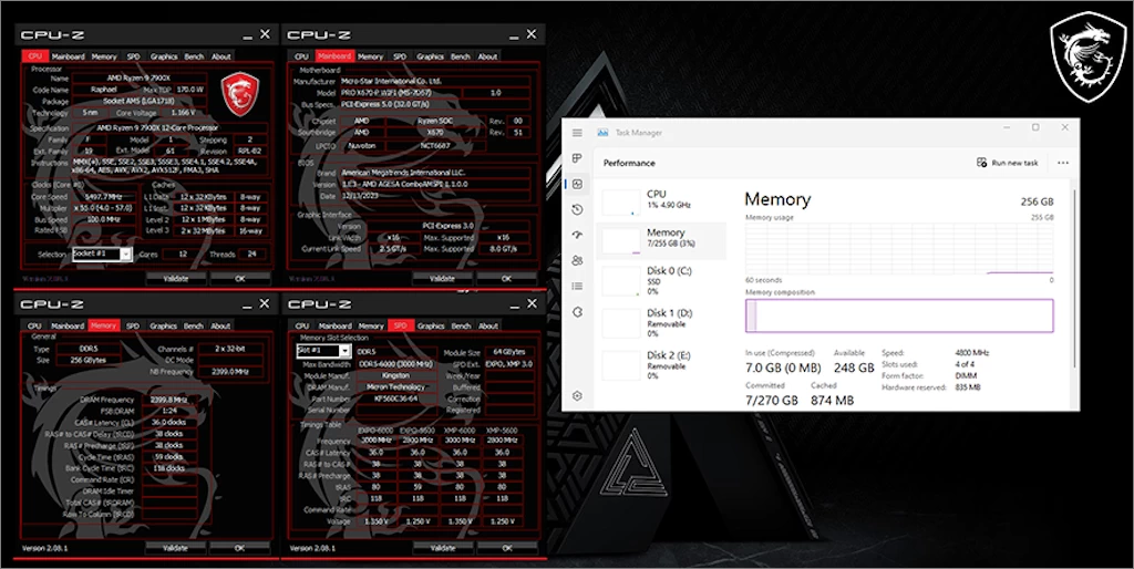 MSI DDR5 256GB 지원 2