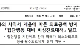 보건복지부 전공의 사직서 제출에 따른 비상진료대책 발표 1