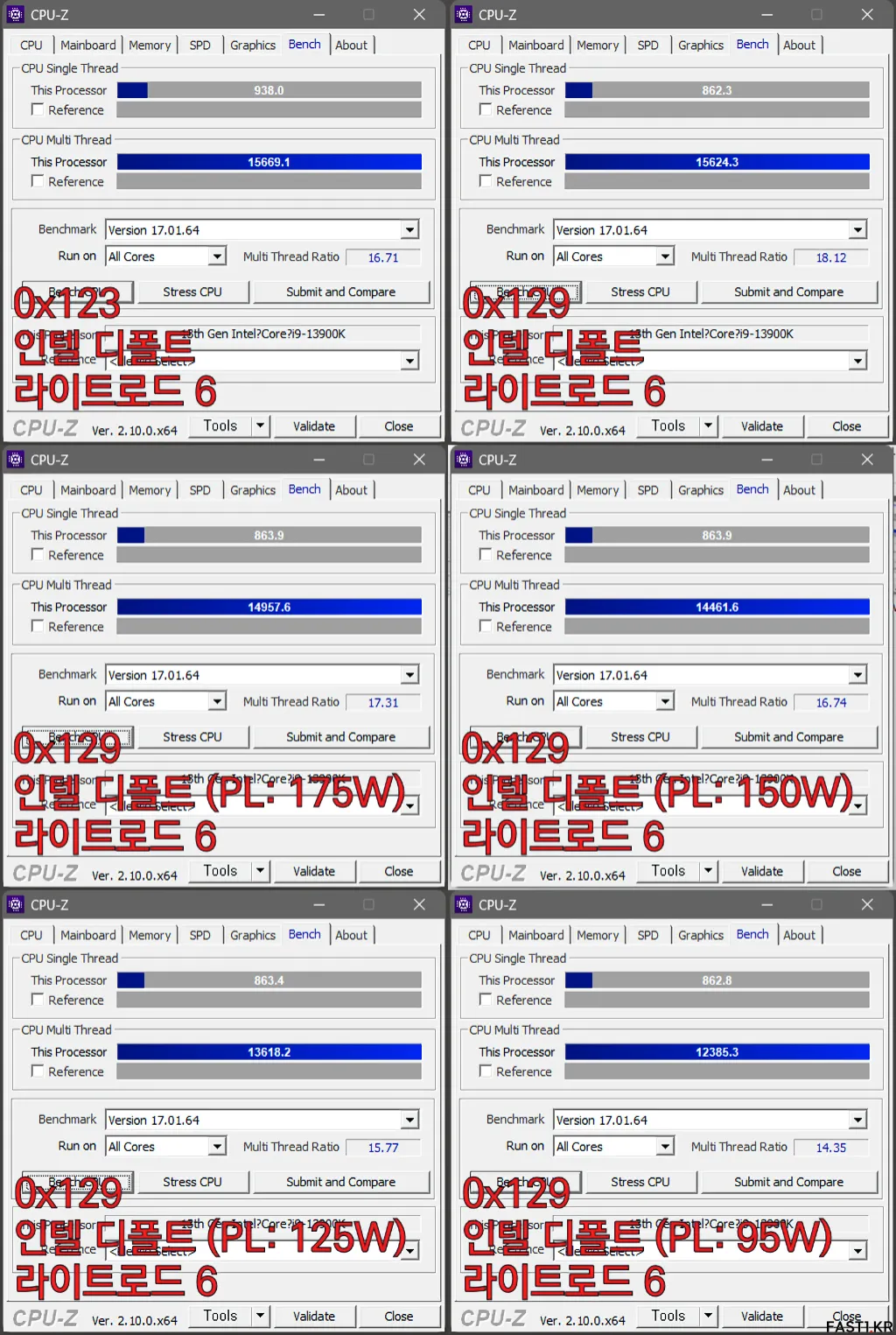 인텔 마이크로코드 0x129 BIOS 특성 분석 13900K MSI Z790 011
