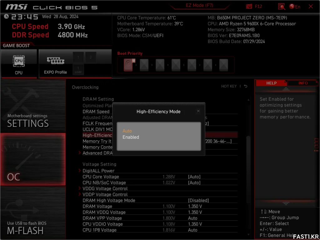MSI UEFI BIOS 1B0 46