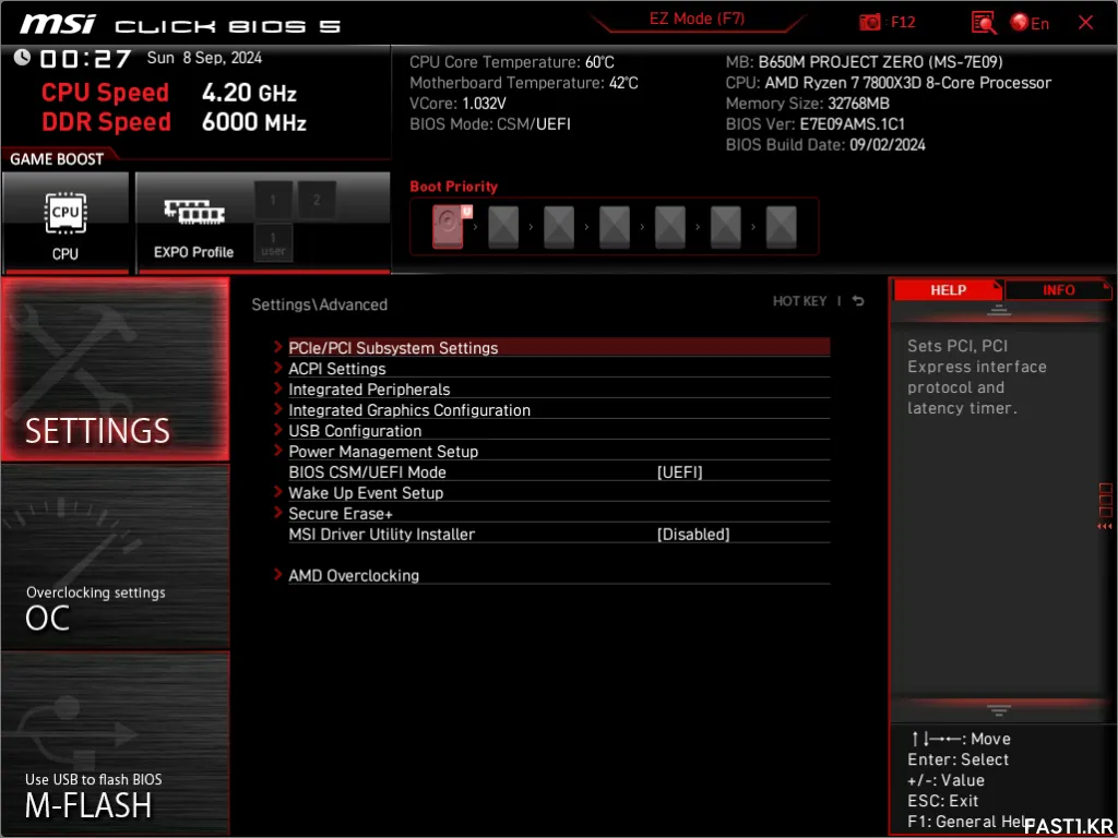 MSI UEFI BIOS 1C1 05