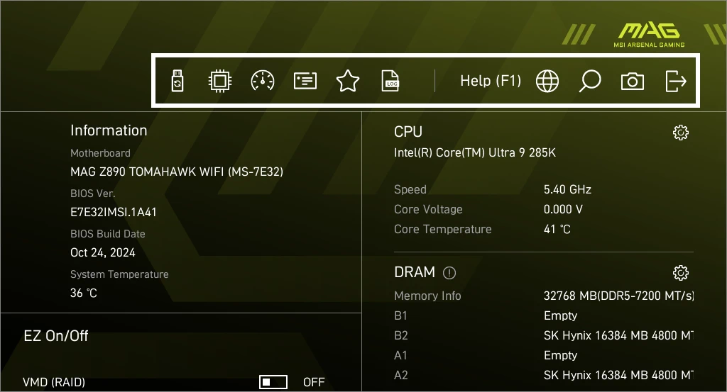 MSI MAG Z890 토마호크 WIFI B27