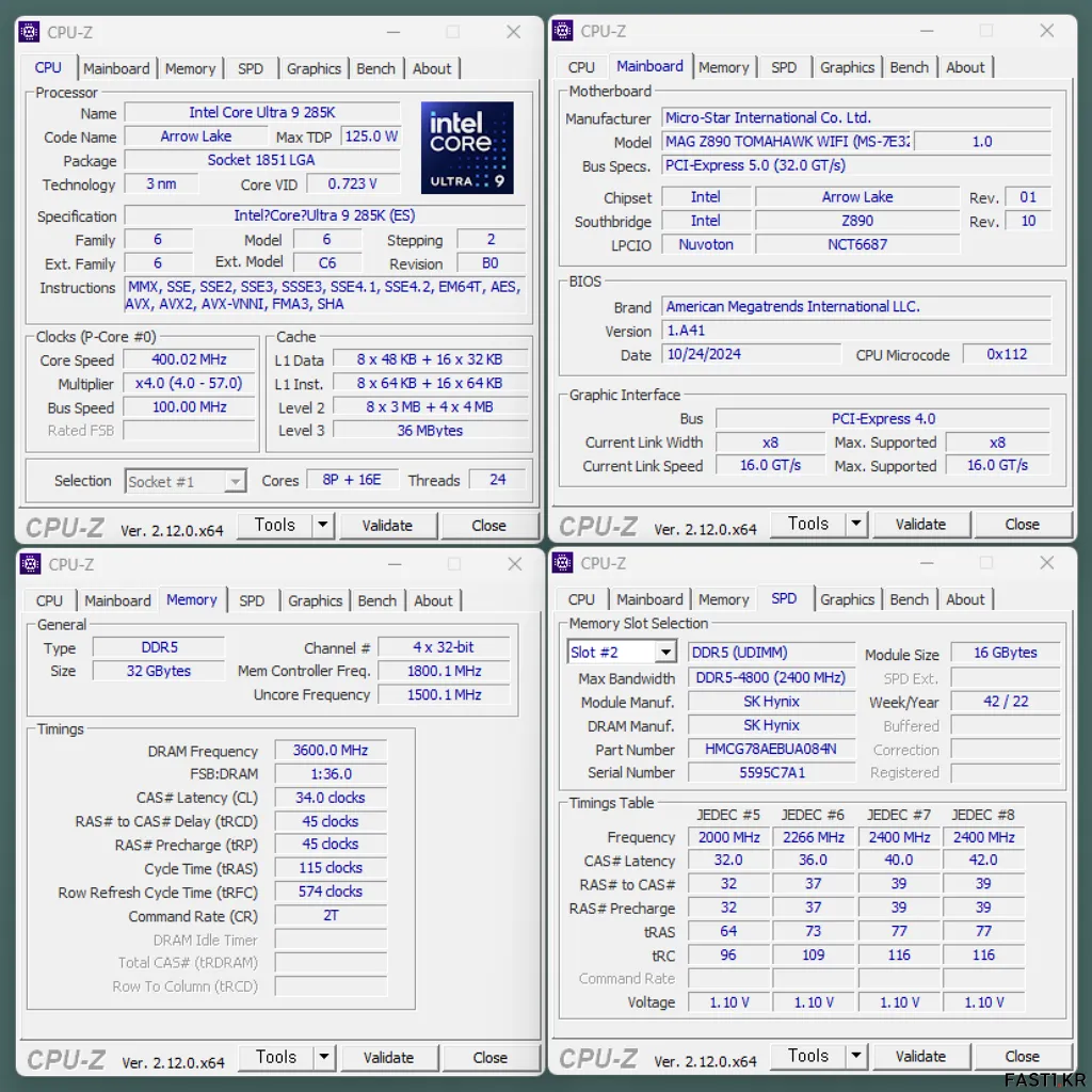 MSI MAG Z890 토마호크 WIFI T14
