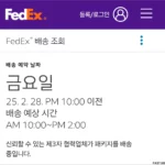 페덱스 제3자 현력업체 국내 배송 조회 01