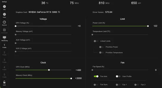 MSI 지포스 RTX 5060 Ti 오버클러킹 테스트 01