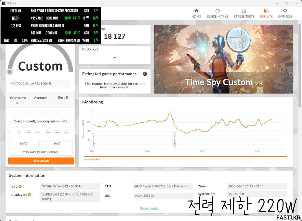 MSI 지포스 RTX 5060 Ti 오버클러킹 테스트 05