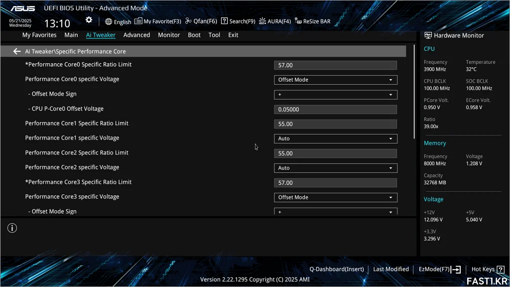ASUS Z890 AYW GAMING WIFI W BIOS 09
