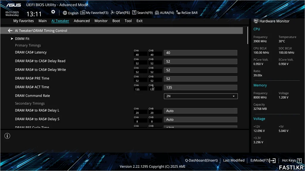ASUS Z890 AYW GAMING WIFI W BIOS 11