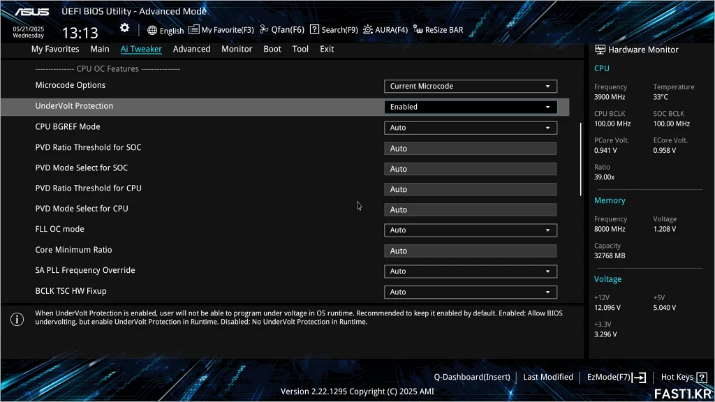 ASUS Z890 AYW GAMING WIFI W BIOS 20