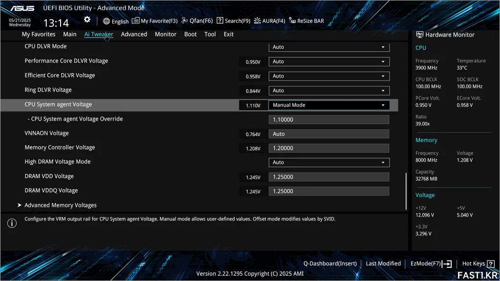 ASUS Z890 AYW GAMING WIFI W BIOS 22