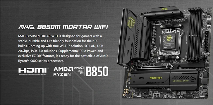 MSI MAG B850M 박격포 WIFI 리뷰 102 MSI MAG B850M 박격포 WIFI 01