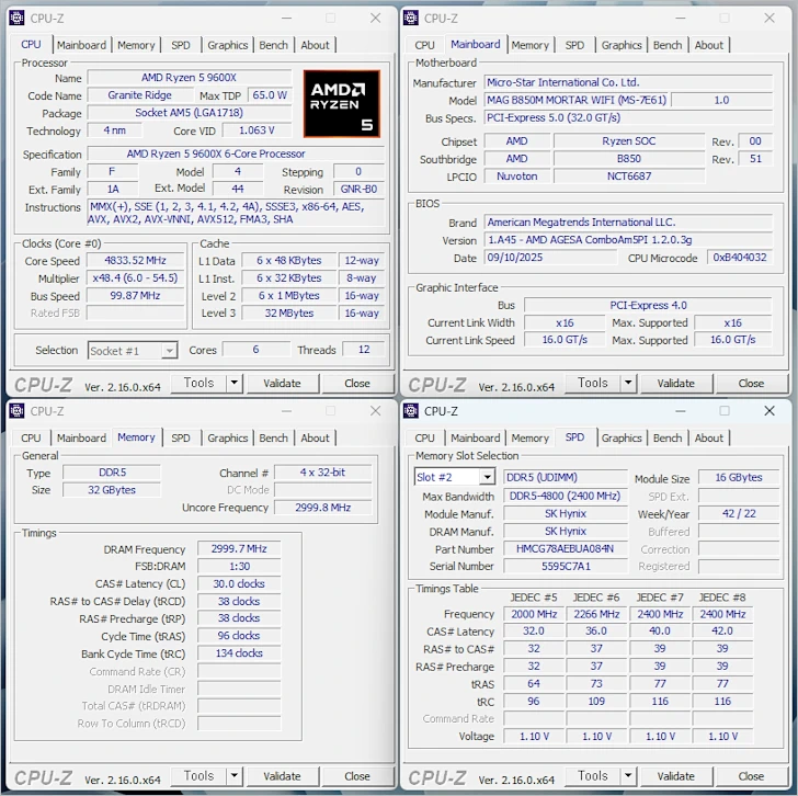 MSI MAG B850M 박격포 WIFI 리뷰 192 MSI MAG B850M 박격포 WIFI T01