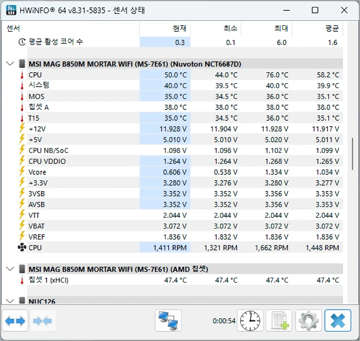 MSI MAG B850M 박격포 WIFI 리뷰 193 MSI MAG B850M 박격포 WIFI T02