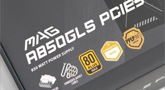 MSI MAG A850GLS PSU 03